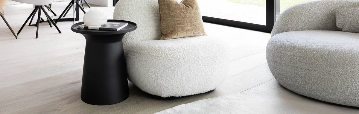 Black side table