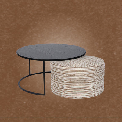Coffee tables with pouf