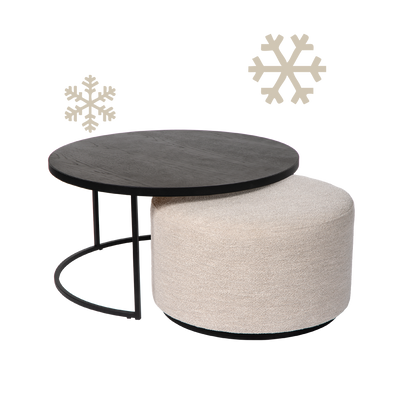 Coffee tables with pouf